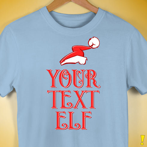Personalized Elf Family Unisex T-Shirt - Baby Blue